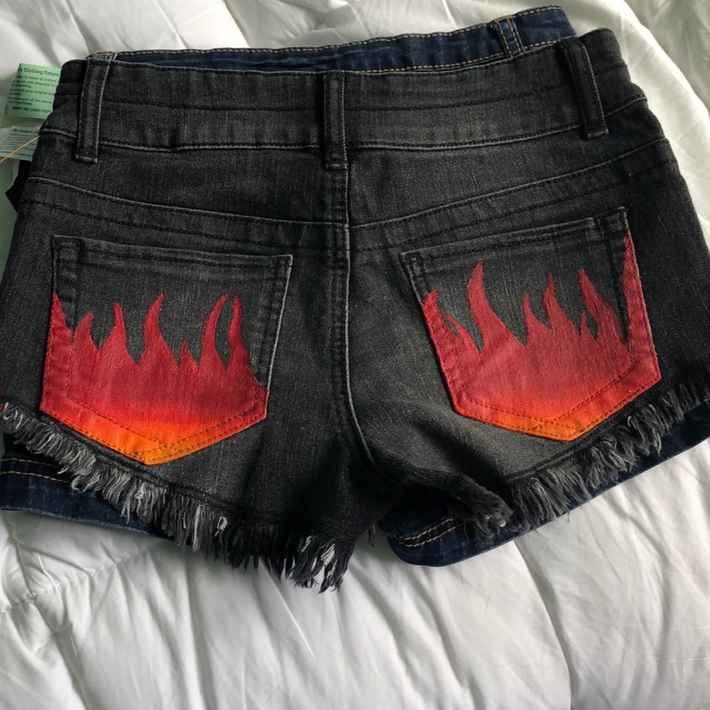 One of a kind painted jeans
